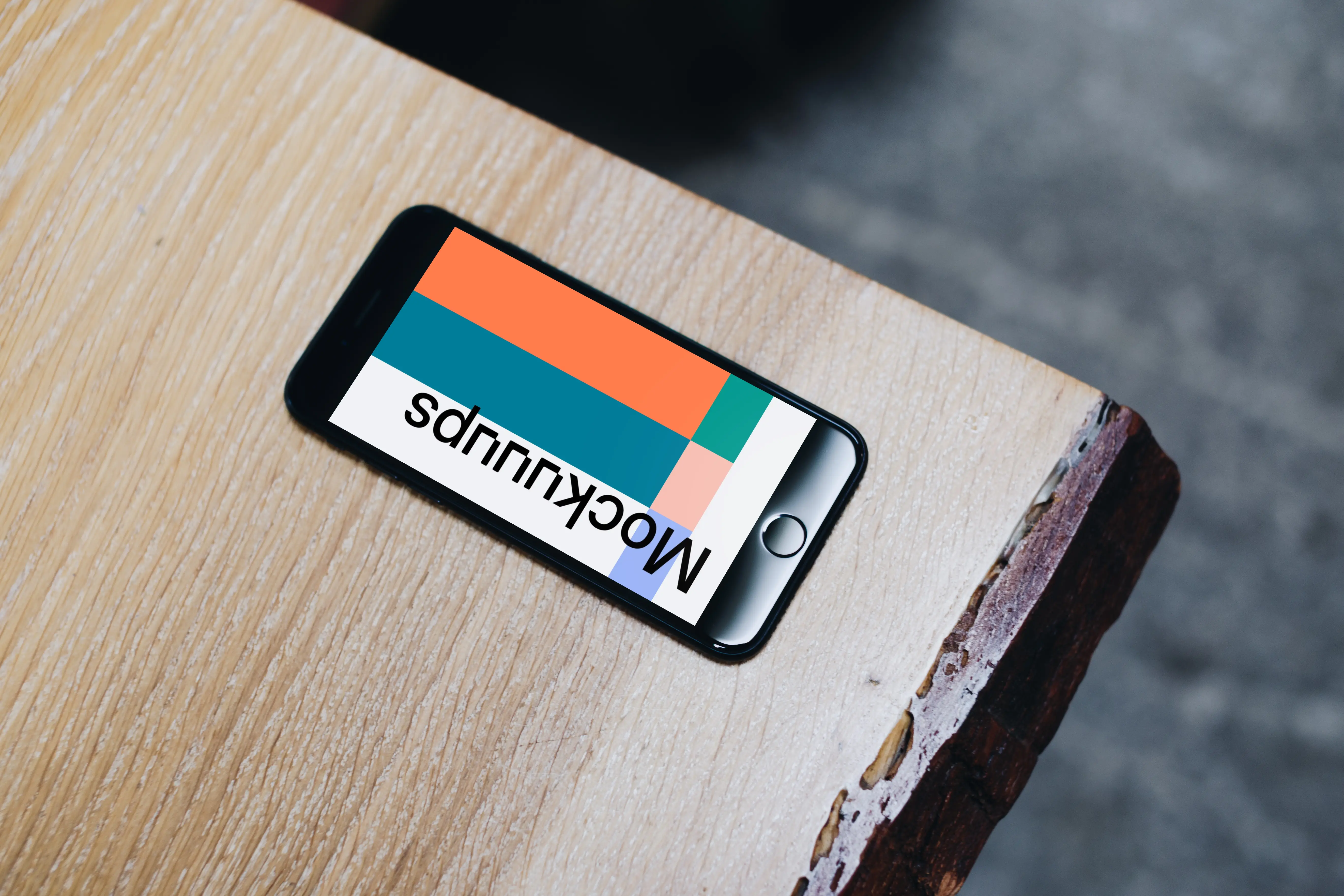 Angle view of iPhone 7 Jet Black mockup
