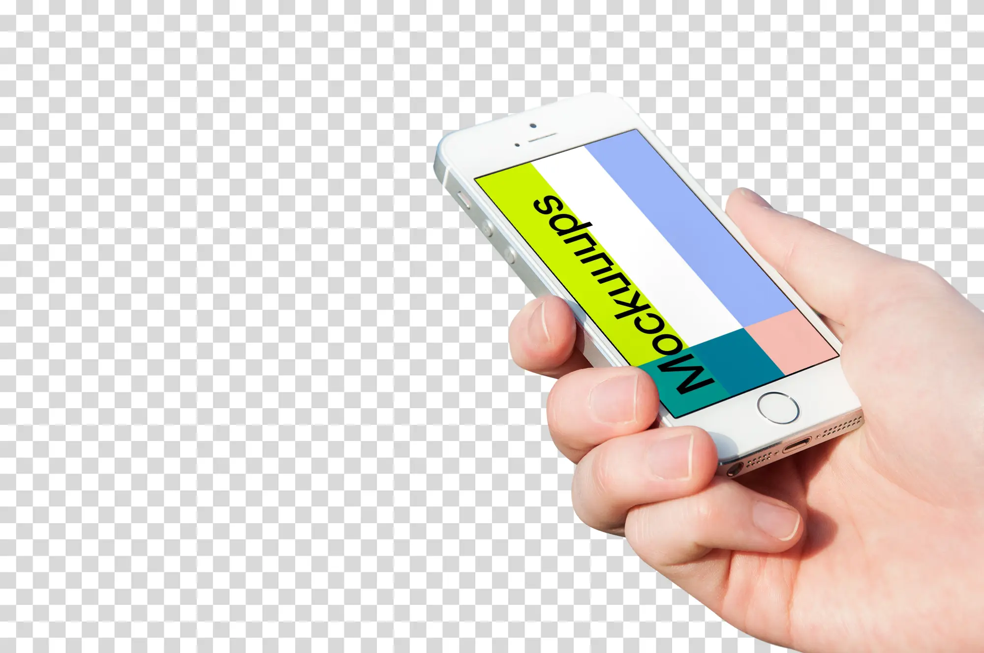 Angle view of iPhone SE mockup