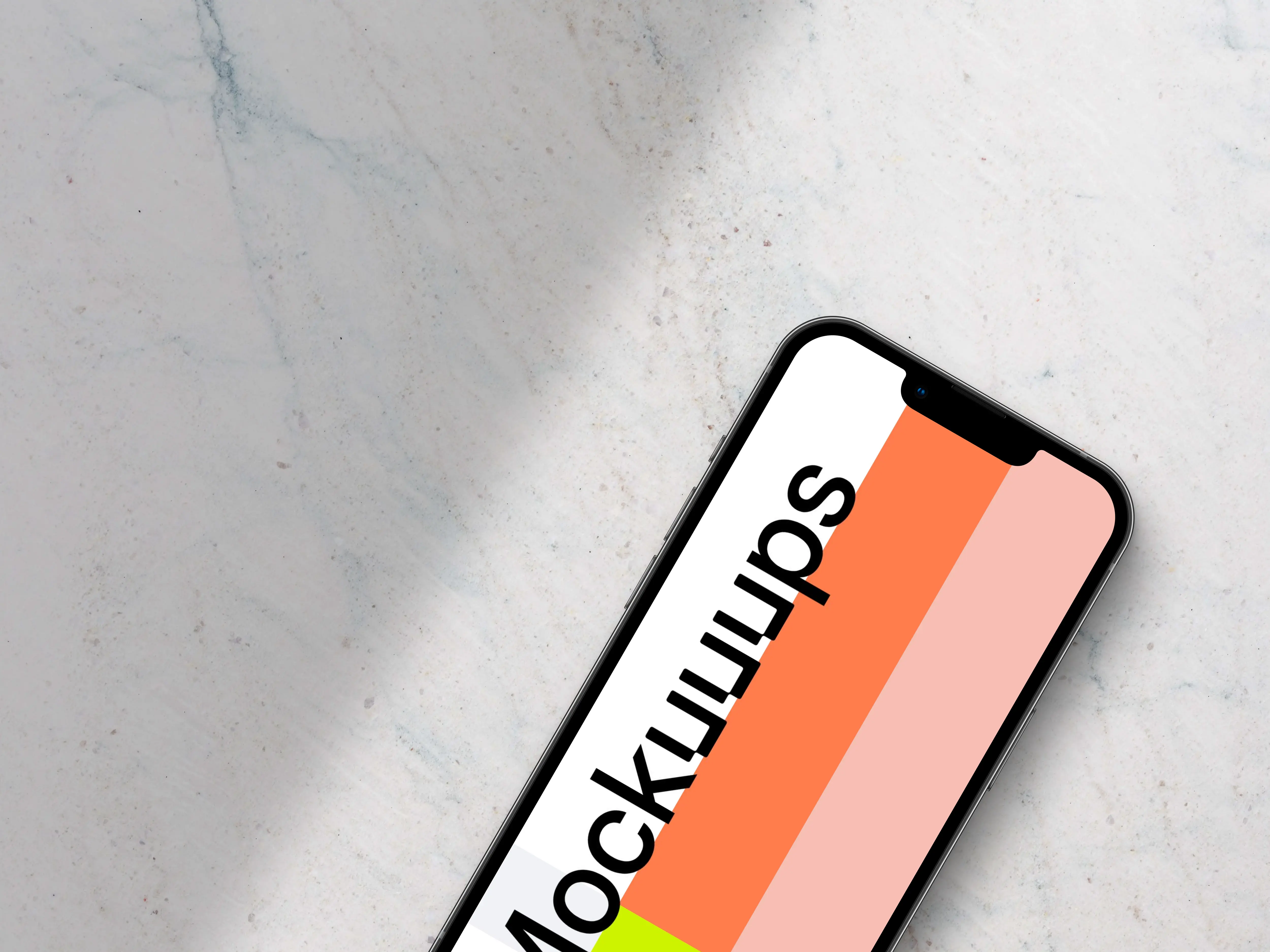 Detailed view on smartphone mockup