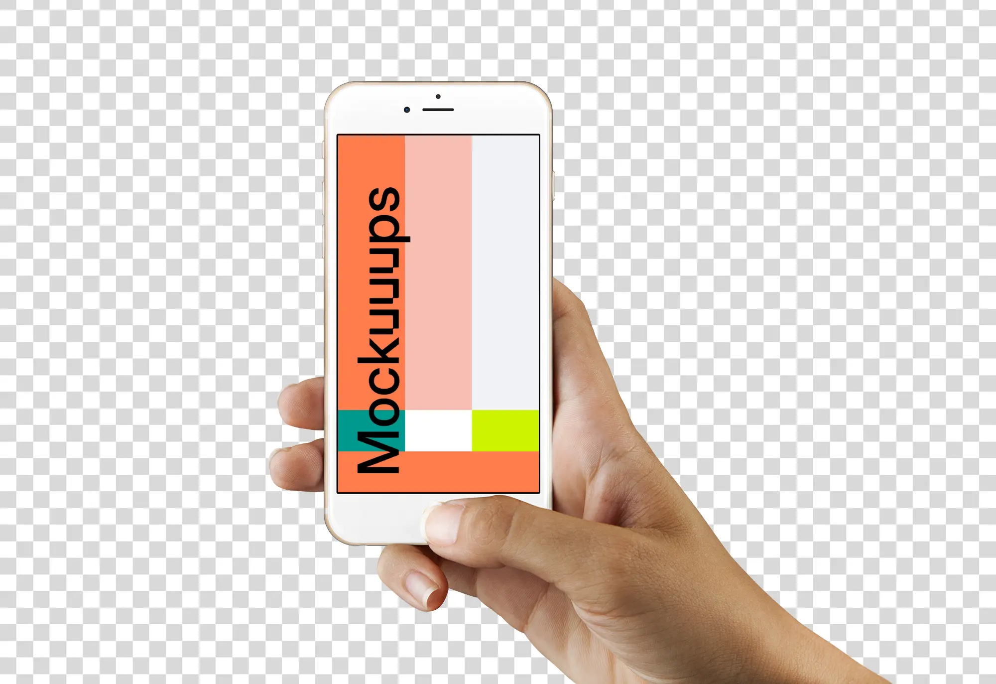 Gold iPhone 6s mockup on editable background