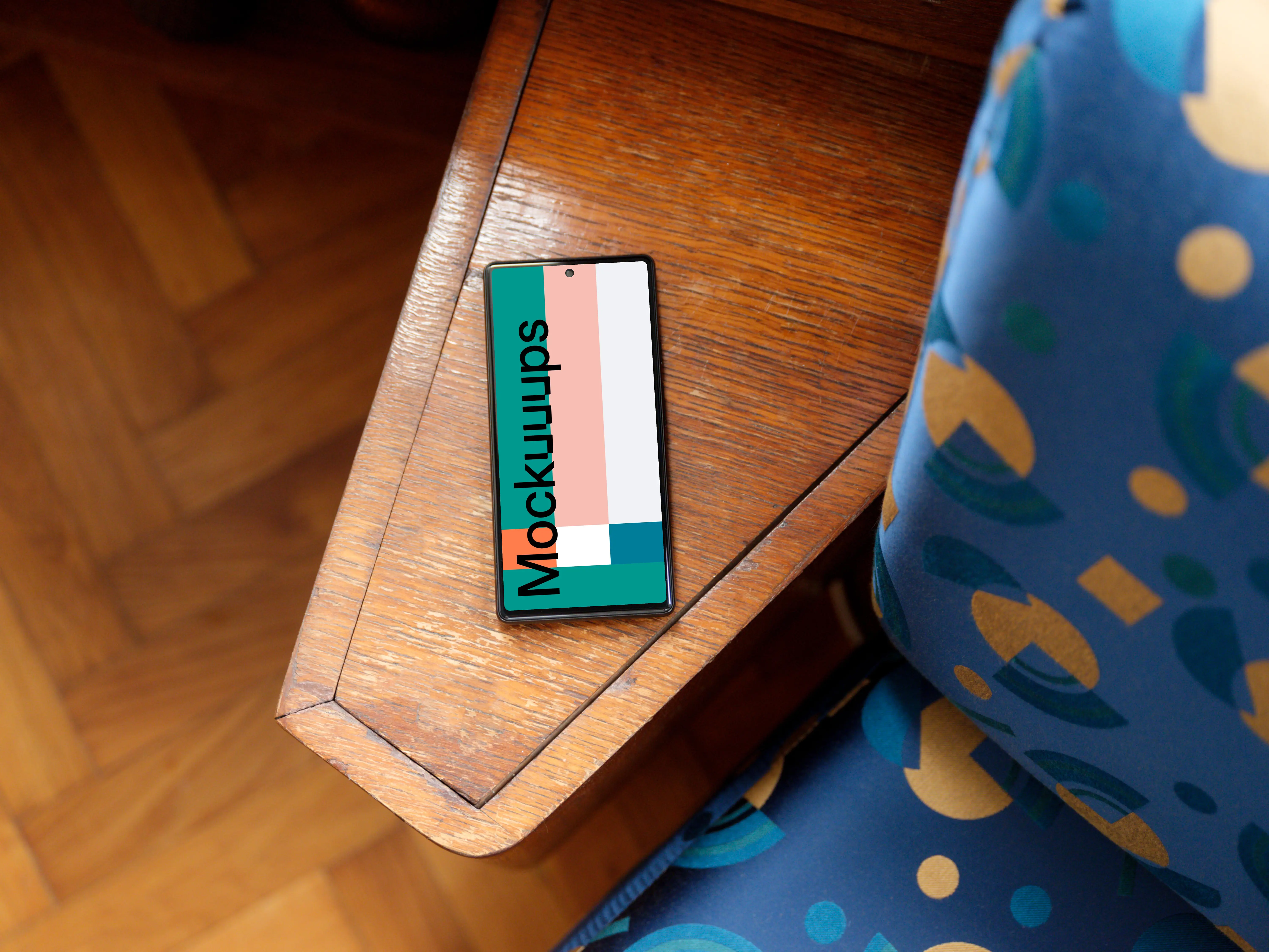 Google Pixel 6 mockup in office