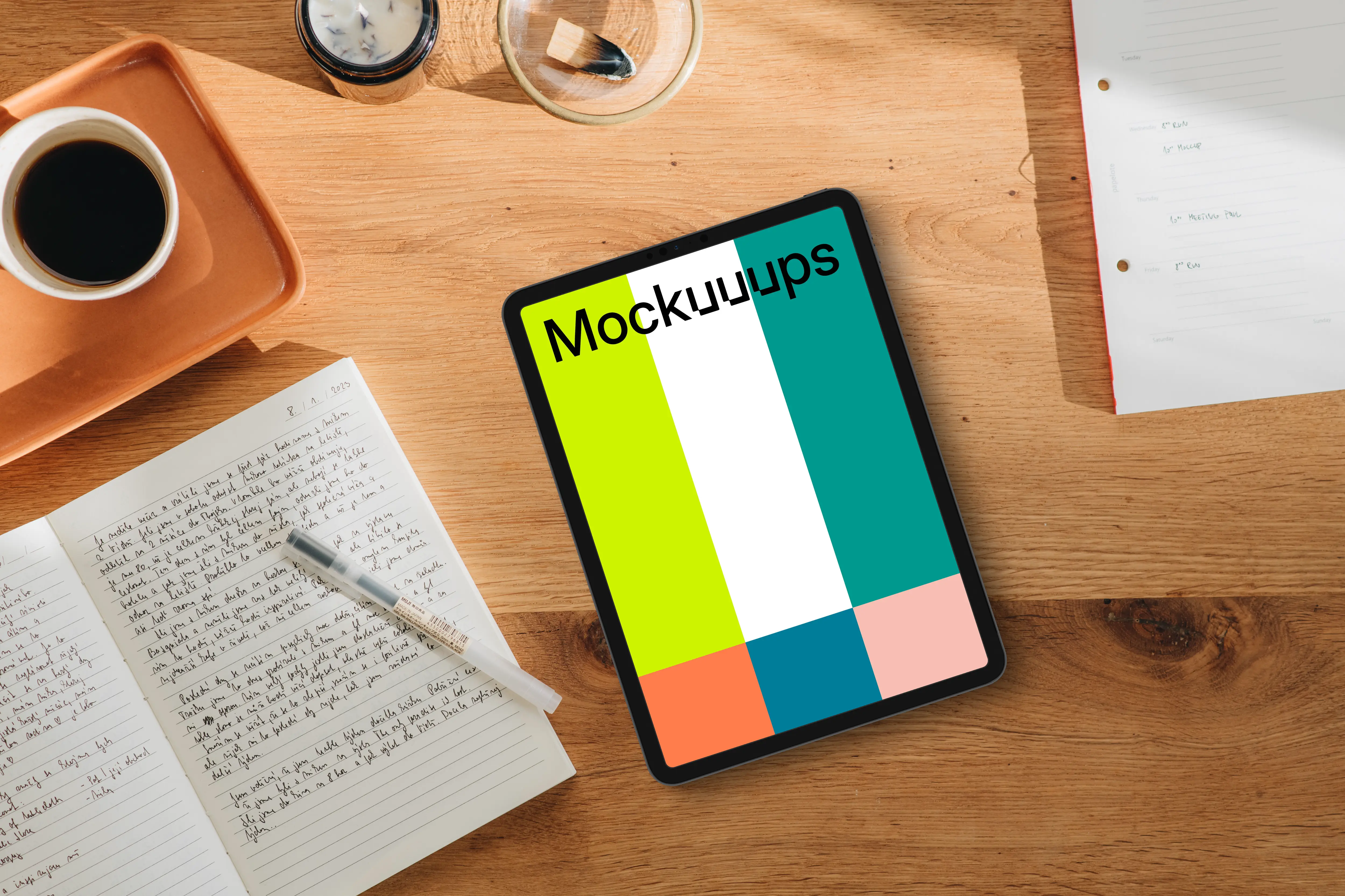 iPad Pro mockup in the creative workspace