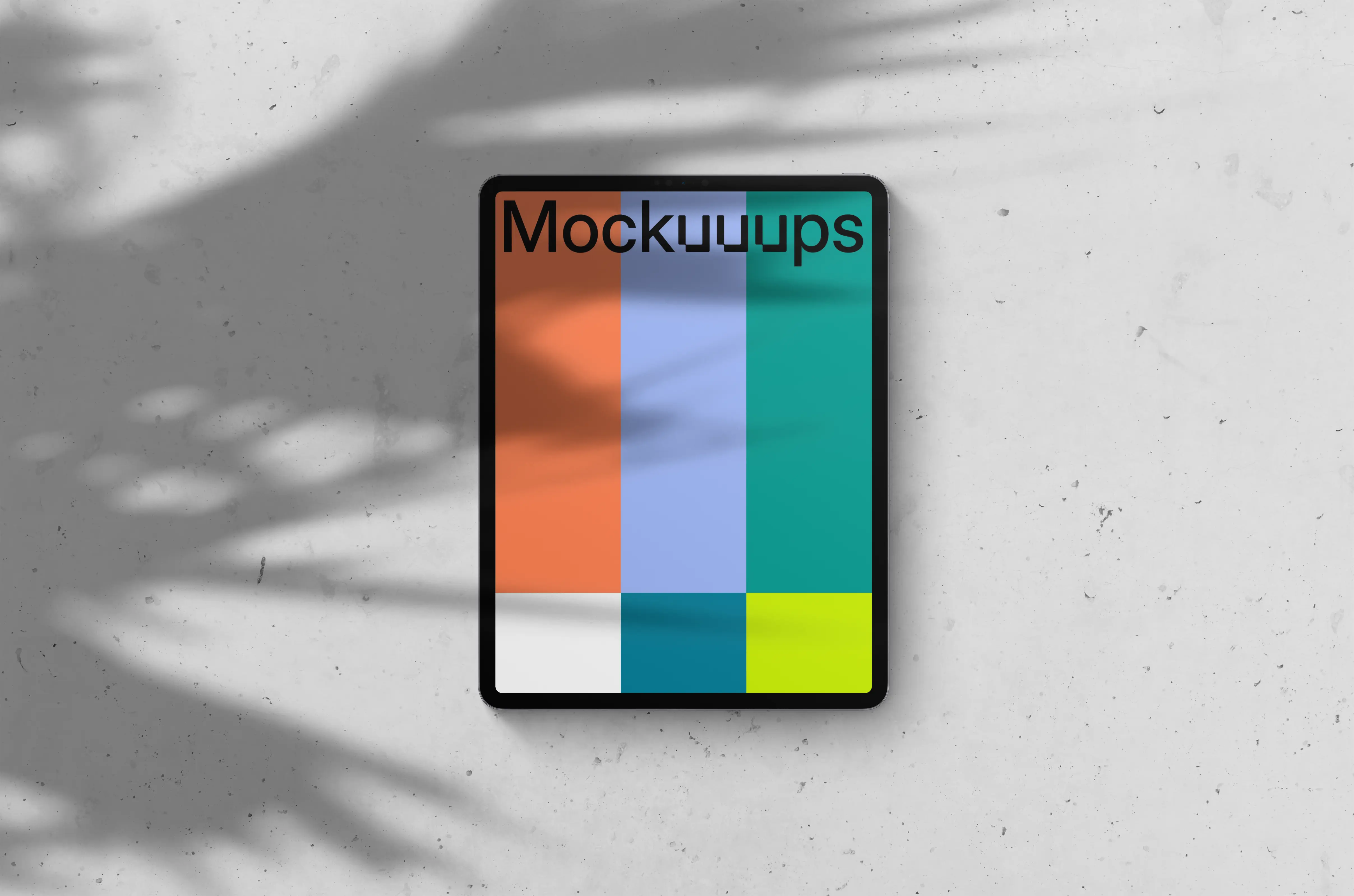 iPad Pro mockup on light background (Portrait - Shadow 2)