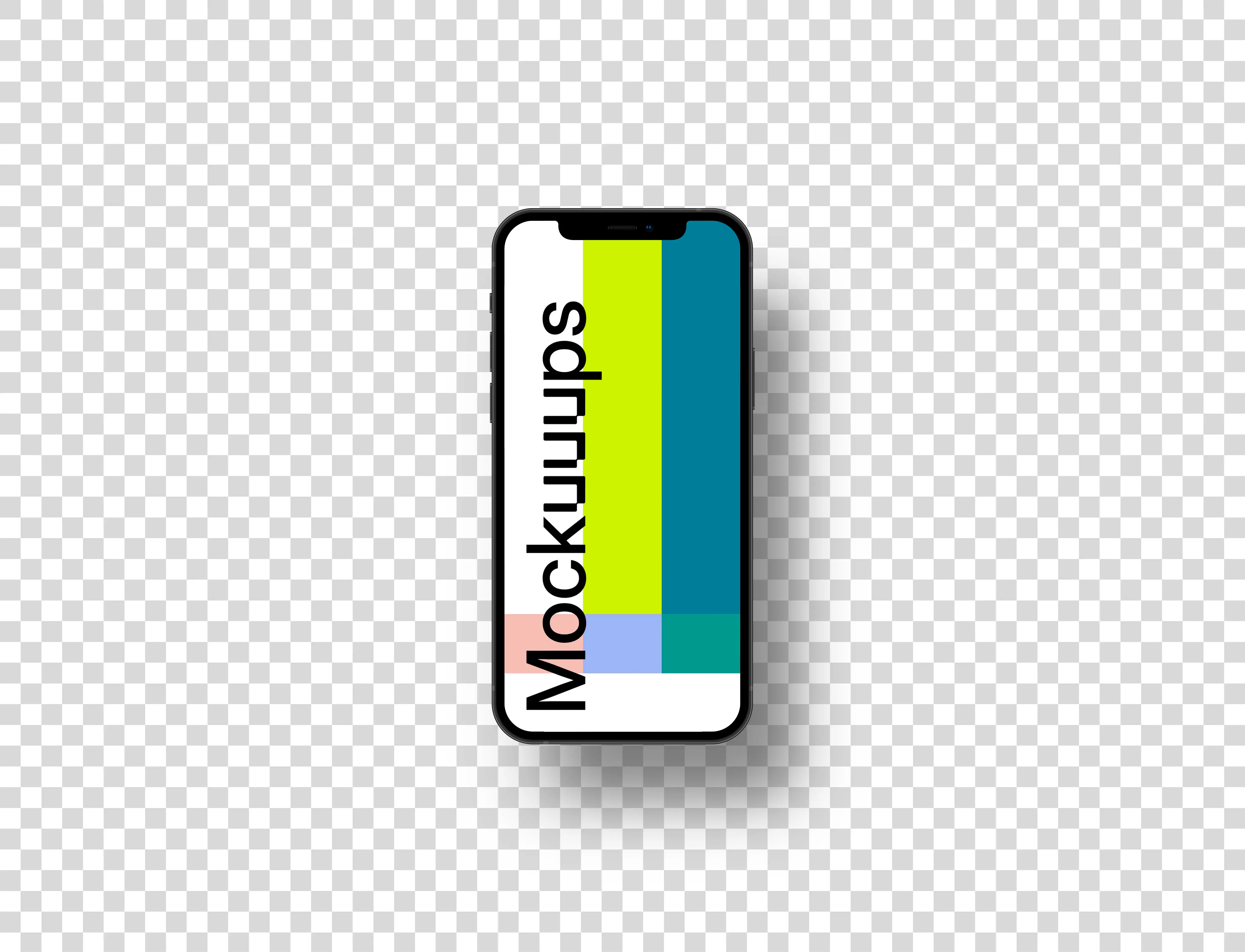iPhone 12 mockup (Floating Shadow)