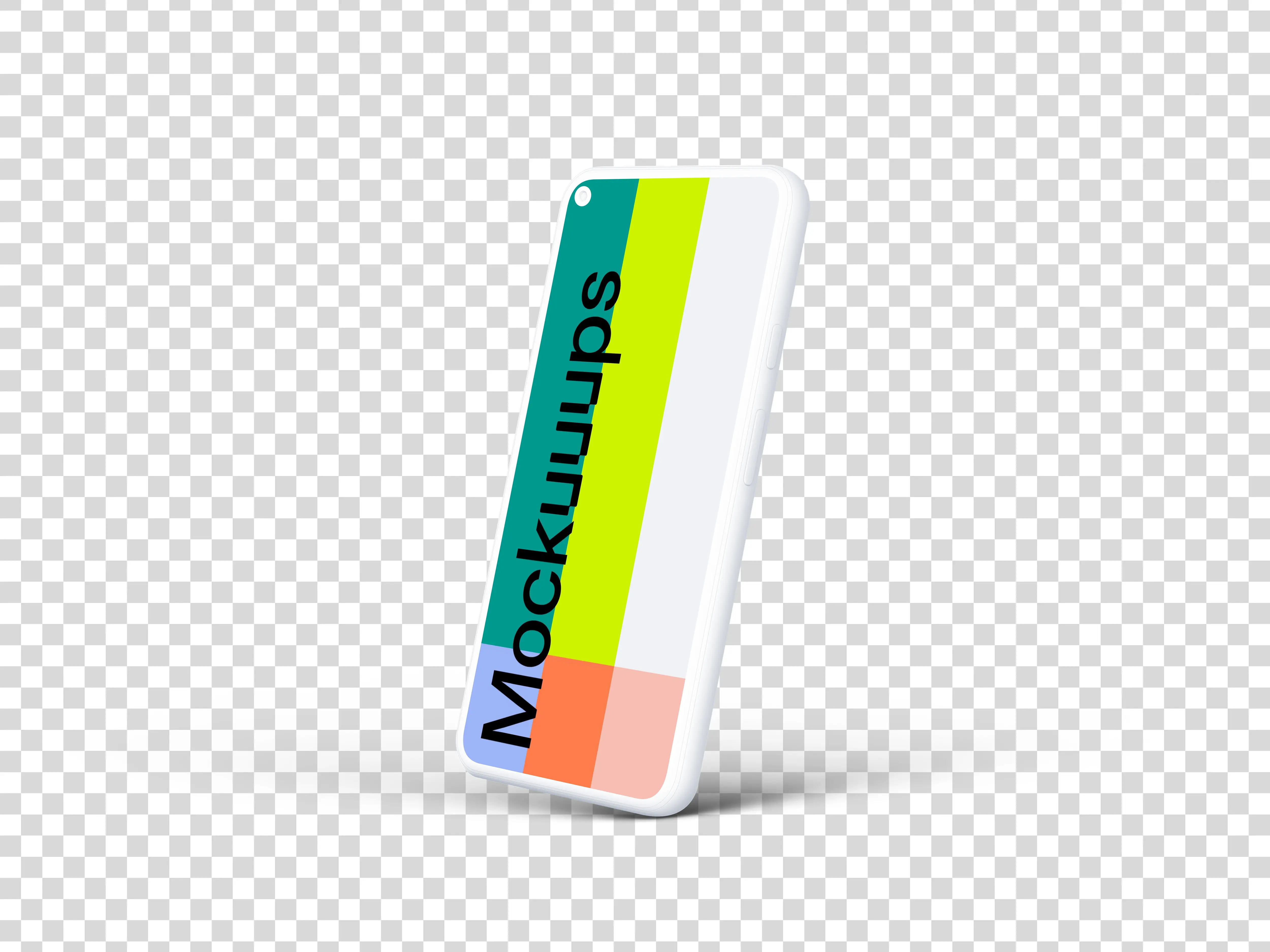 Google Pixel 5 Clay Mockup (Perspective Right)