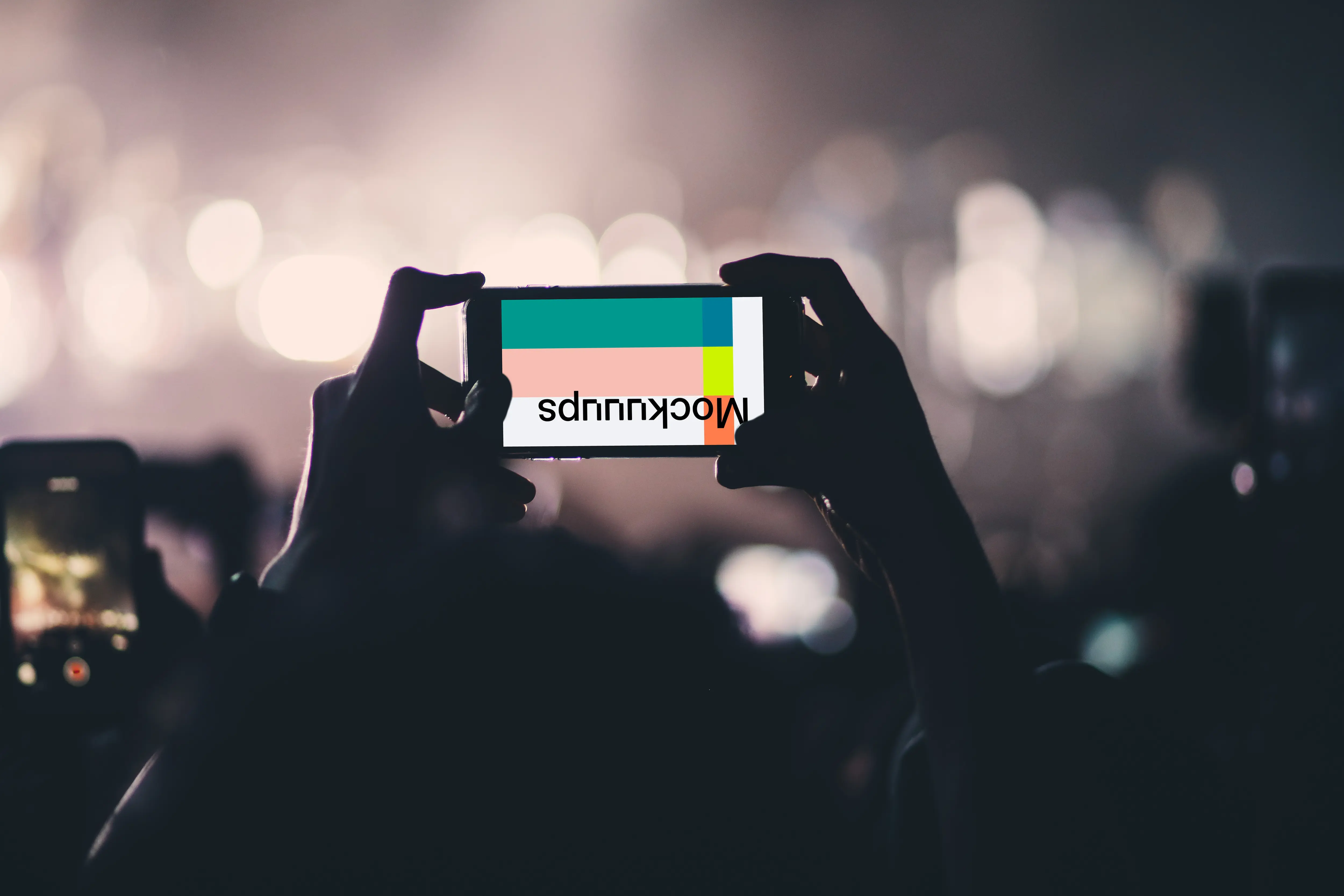 Landscape mockup of iPhone SE