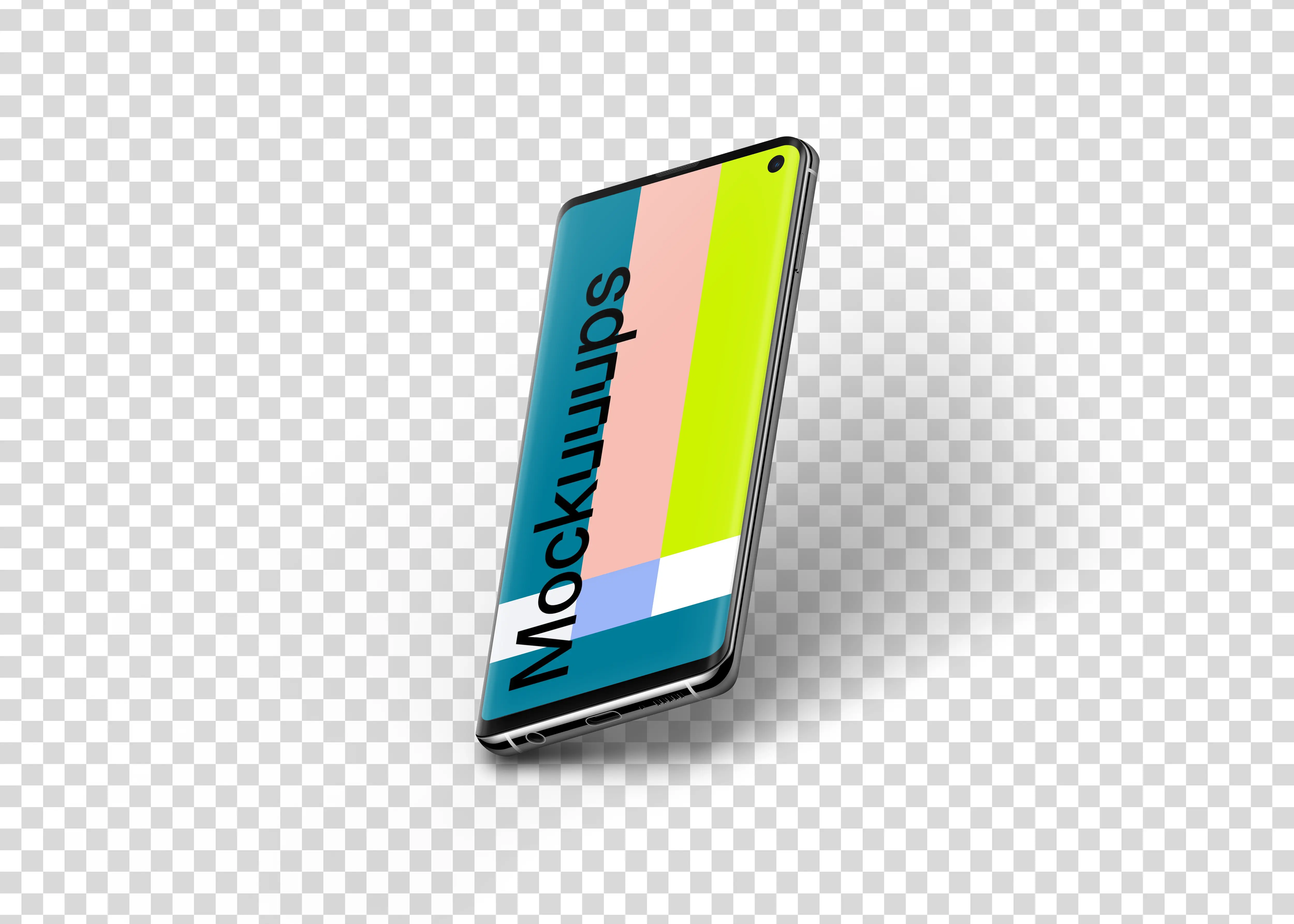 Samsung Galaxy S10 Mockup Semi Perspective Stand (Right)