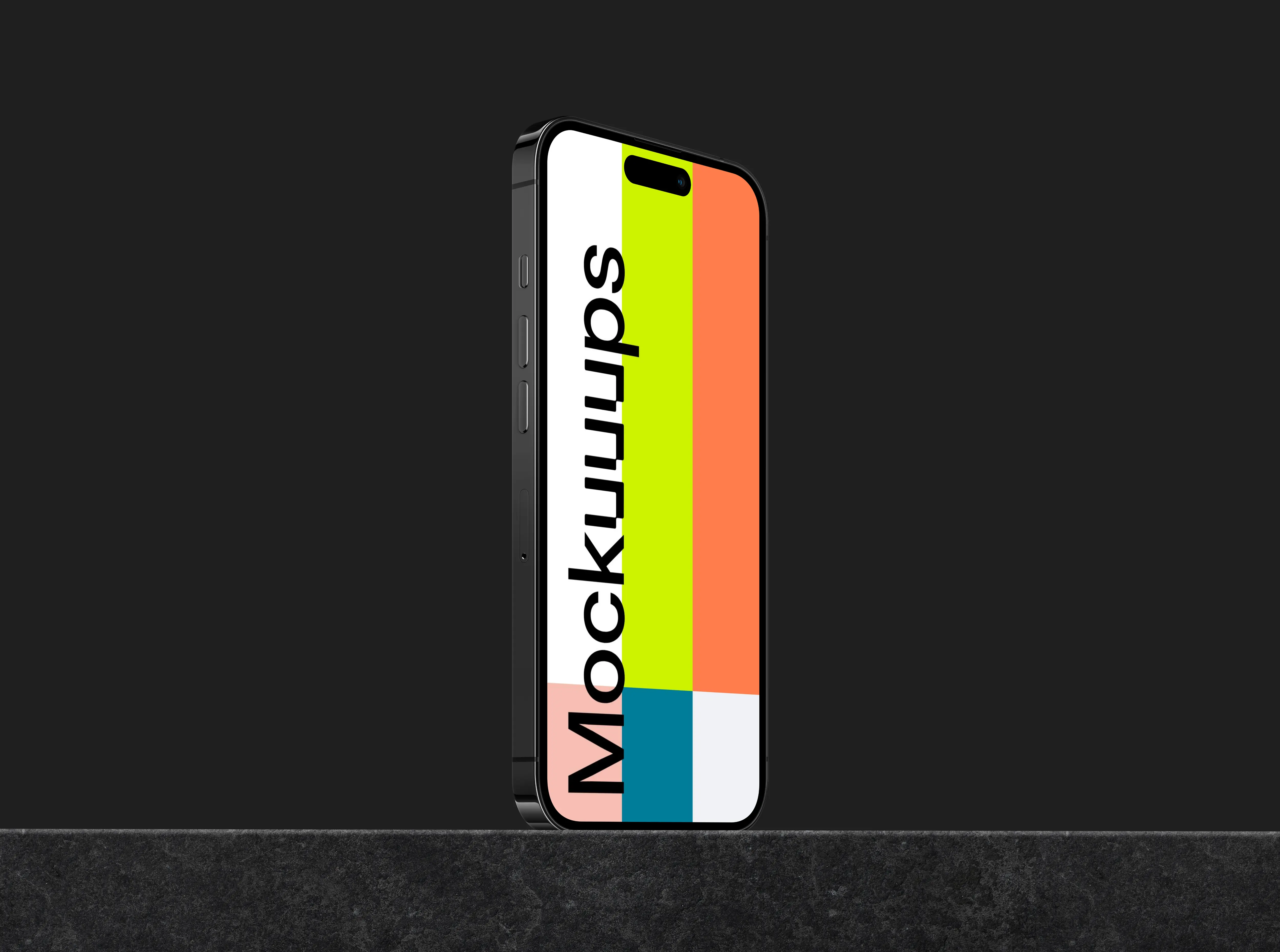 Standing Smartphone Mockup
