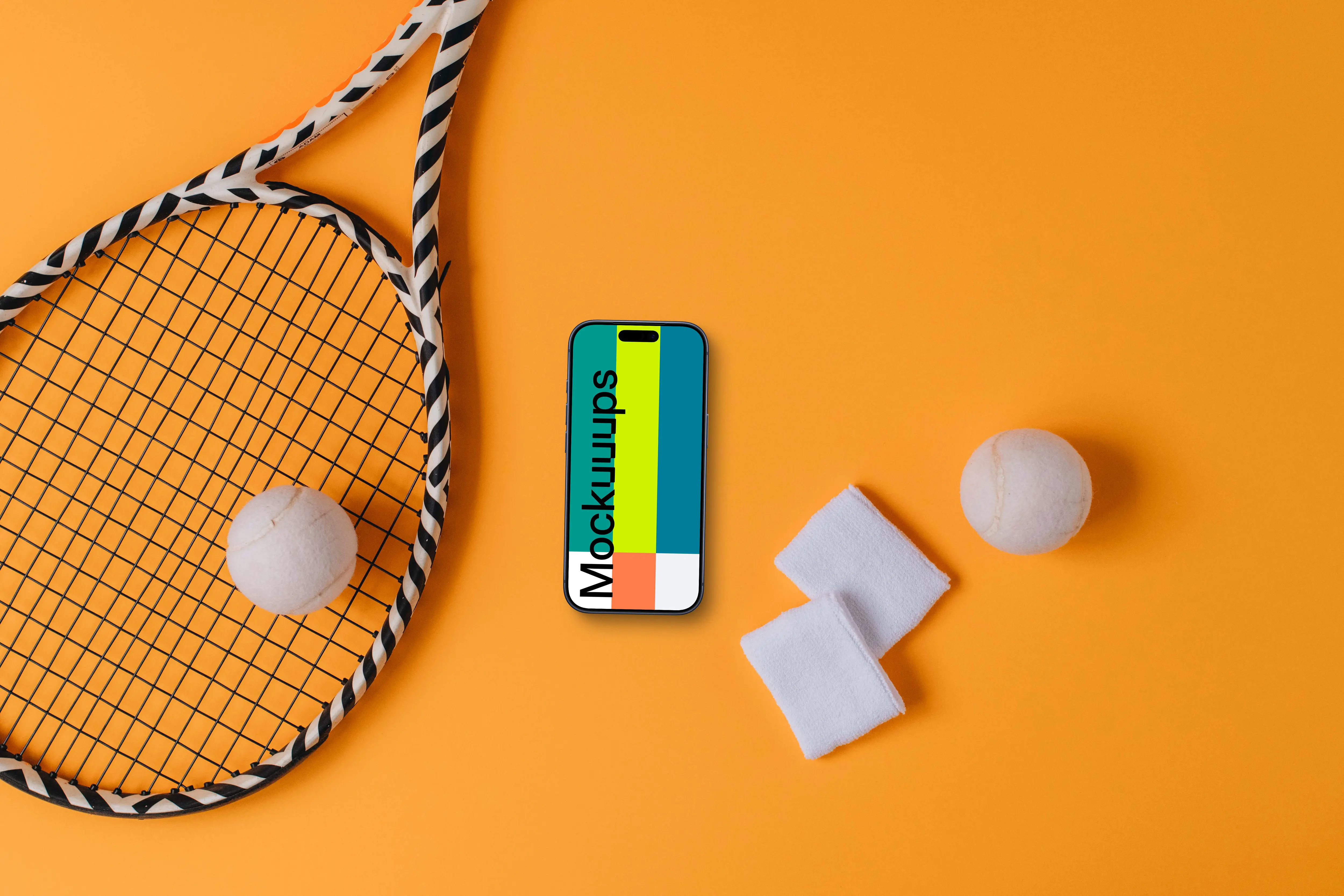 Tennis game tools with iPhone mockup