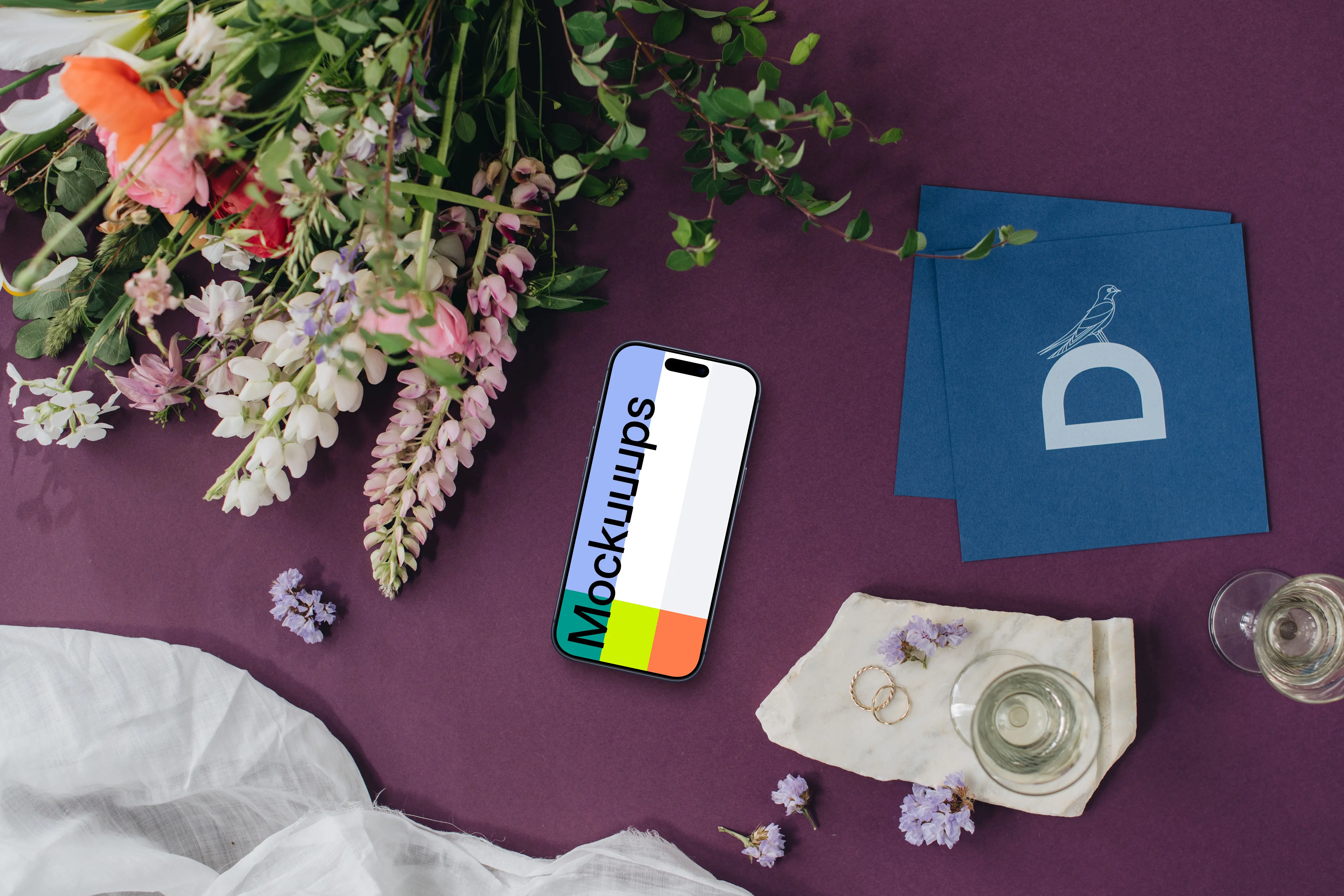 Wedding celebration enhanced by iPhone mockup