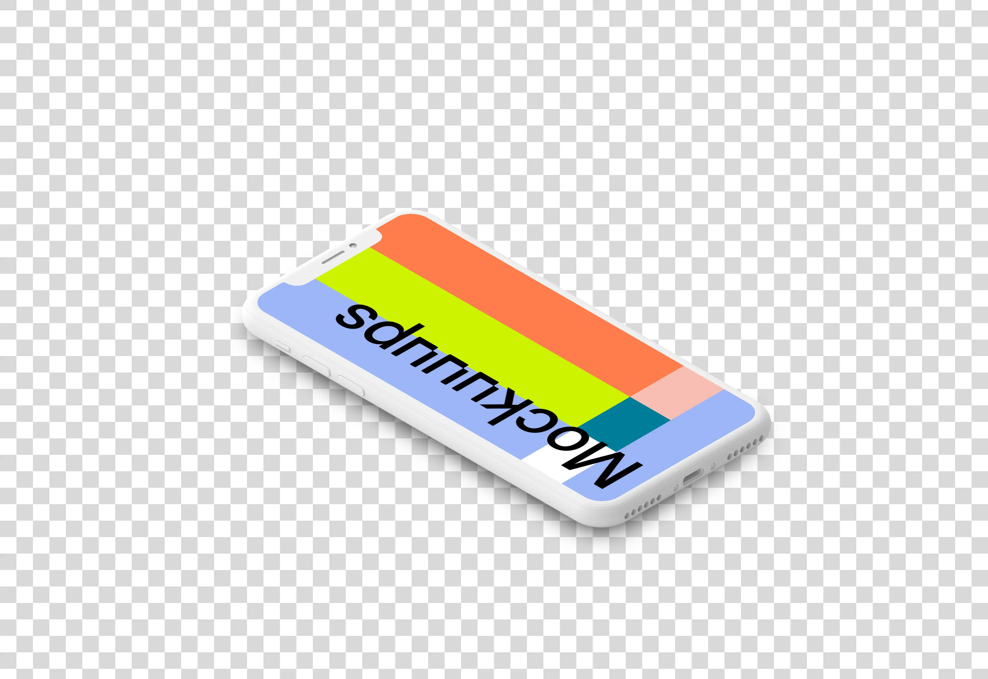 White Clay iPhone X mockup (Left Angle)