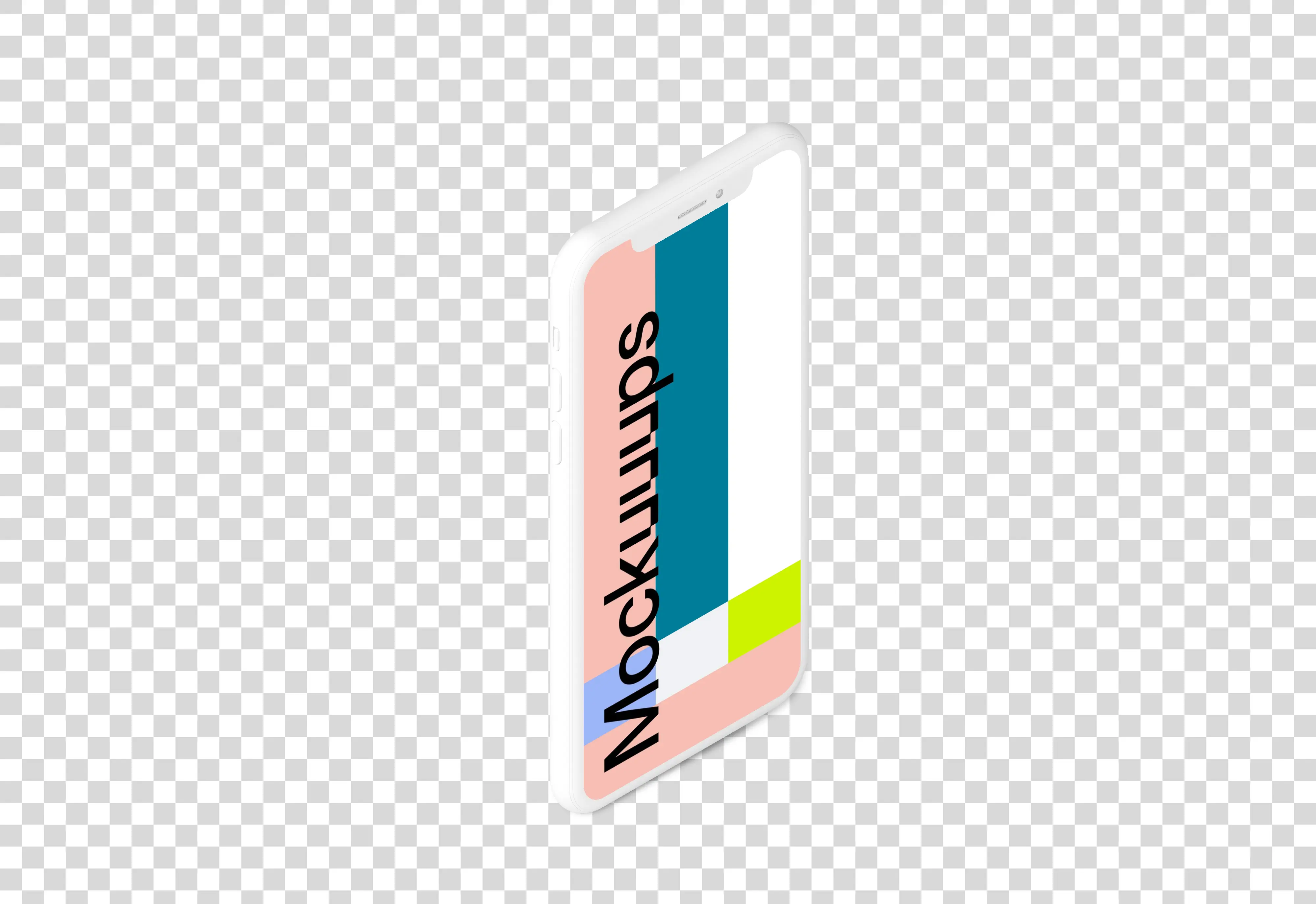 White Clay iPhone X mockup (Perspective)