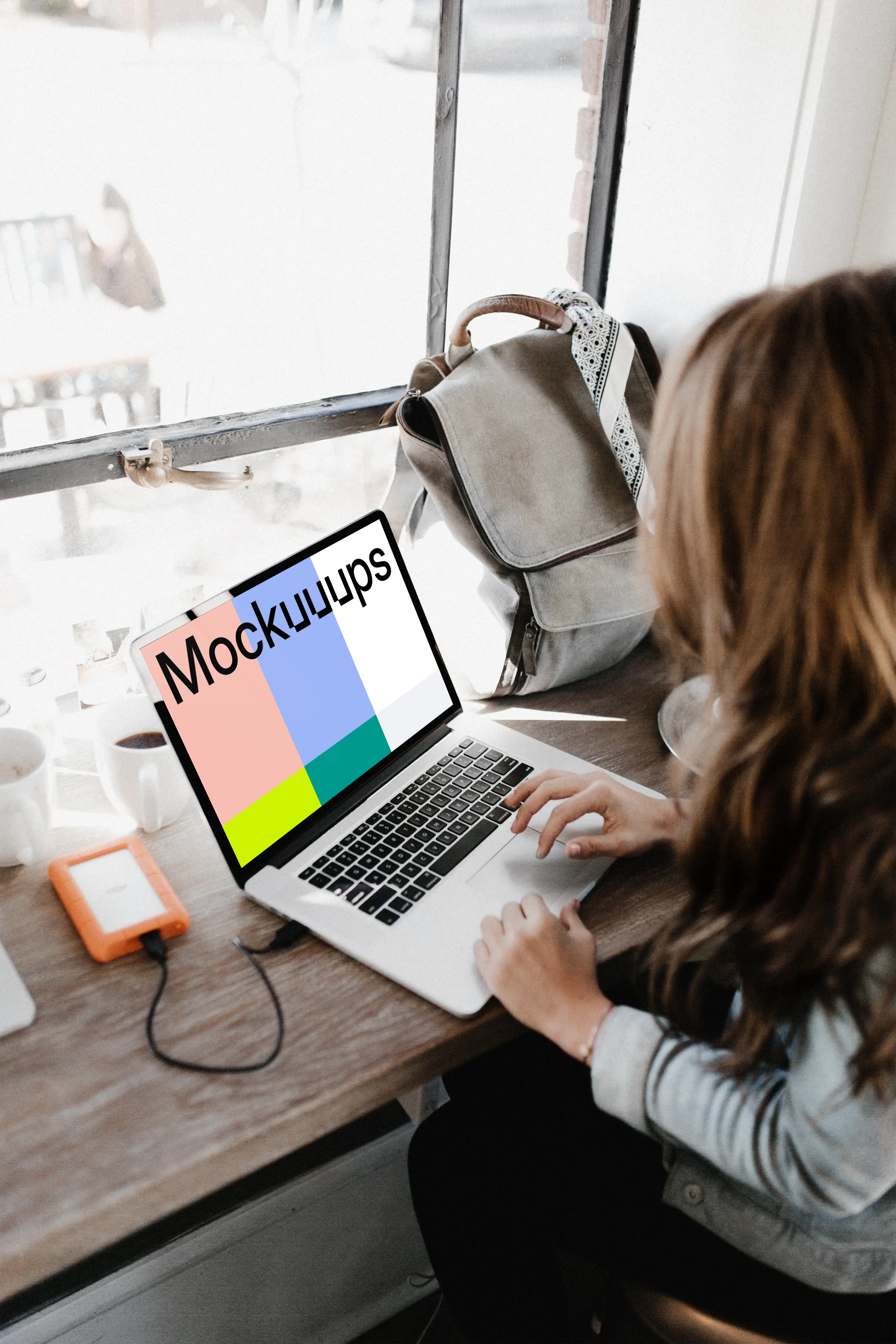 Working on Macbook Pro mockup