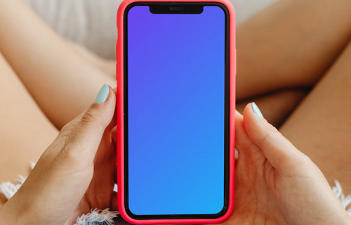 iPhone 12 mockup with a case