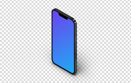iPhone 13 Pro Mockup (Isometric Stand Right)