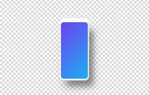 Argile Google Pixel 4 Mockup (Vue de face - Ombre flottante)