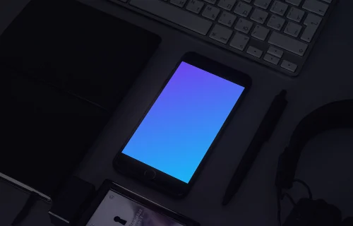 Estilo oscuro iPhone Mockup