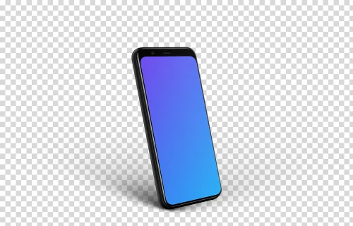 Google Pixel 4 Mockup (Perspective Left)