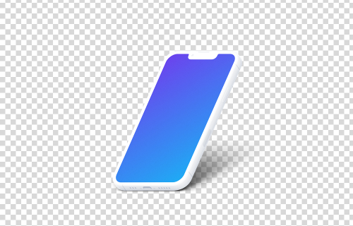 iPhone 13 Pro Clay Mockup (Isometric Right)