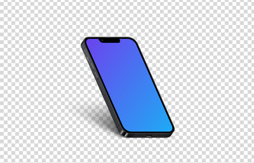 iPhone 13 Pro Mockup (Isométrica izquierda)