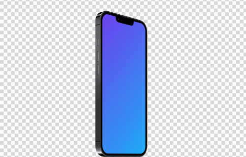 iPhone 13 Pro Mockup (Suporte em perspectiva à esquerda - Sombra flutuante)