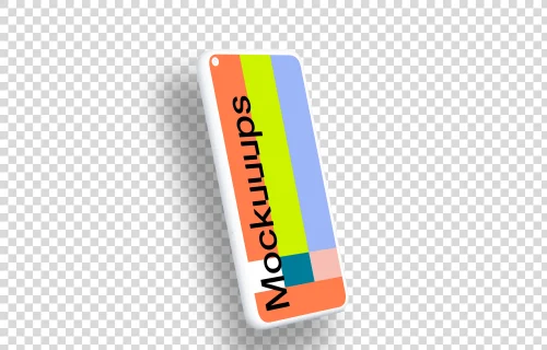 Google Pixel 5 Clay Mockup (Perspective Left - Floating Shadow)