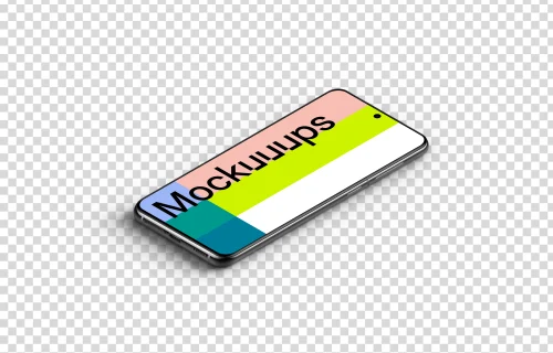 Samsung Galaxy S21 Mockup (Isometric Floor Right)