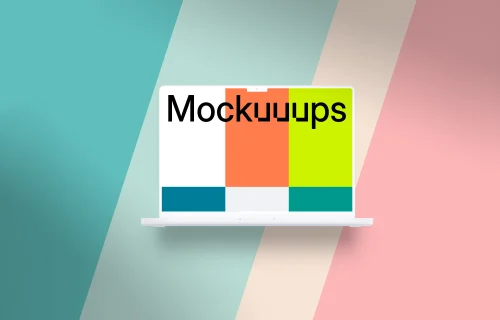 Clay computer mockup on the customizable background