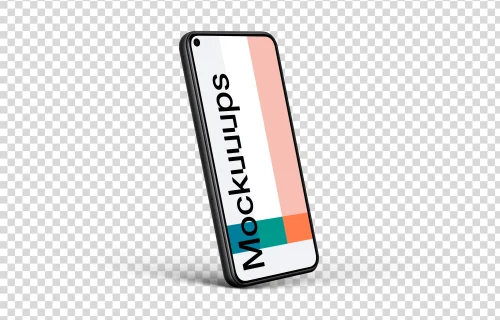 Google Pixel 5 Mockup (Perspective Left)