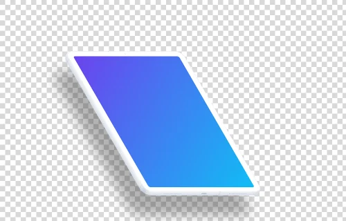Floating iPad Pro mockup (Clay - Left)