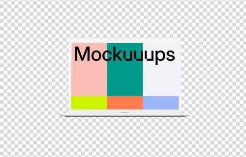 Front view mockup of Macbook Pro (Clay White)