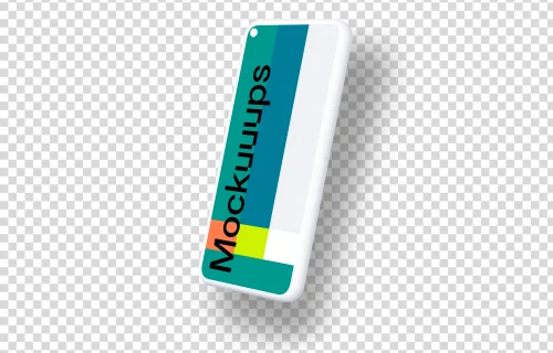 Google Pixel 5 Clay Mockup (Perspective Right - Floating Shadow)