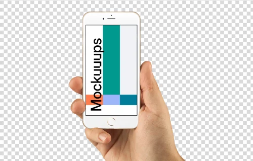 Gold iPhone 6s mockup on editable background