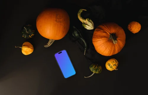 Halloween presentation template with a smartphone mockup