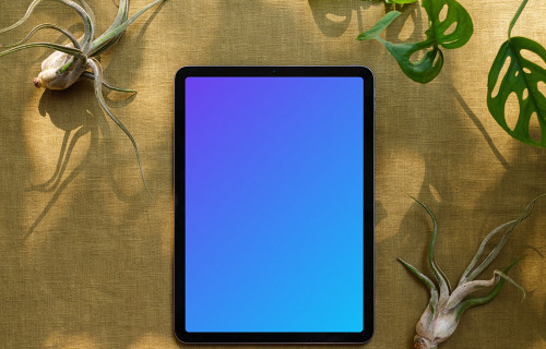 iPad Air mockup on a table