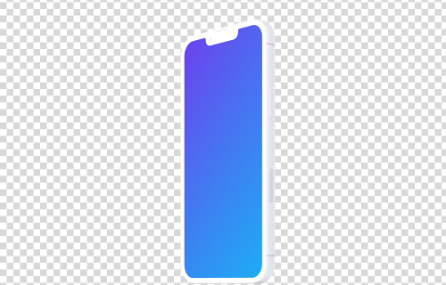 iPhone 13 Pro Clay Mockup (Perspective Stand Right - Floating Shadow)