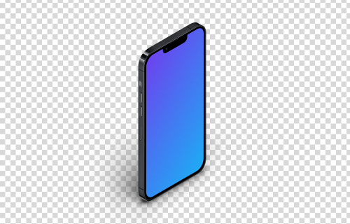 iPhone 13 Pro Mockup (Isometric Stand Left)