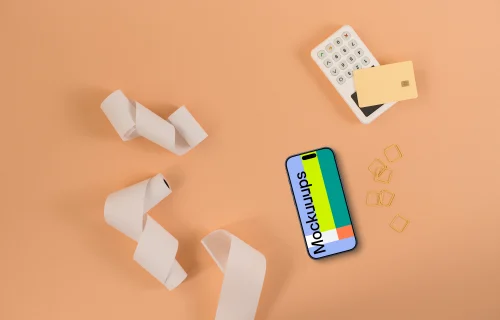 iPhone mockup themed in e-commerce