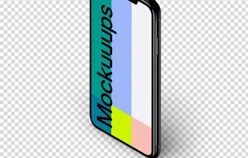 iPhone XS Isometric Stand mockup (Right)