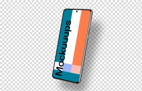 Samsung Galaxy S21 Mockup (Perspective Right - Floating Shadow)