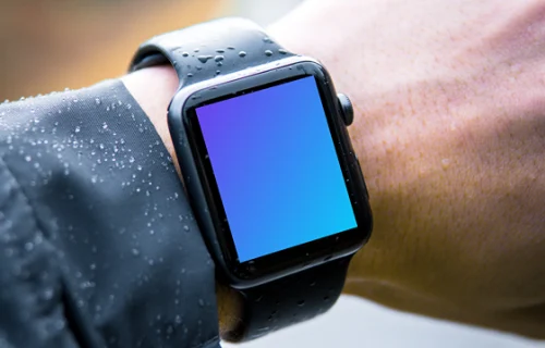 Apple Watch mockup worn outdoors