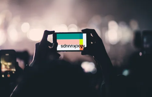 Landscape mockup of iPhone SE