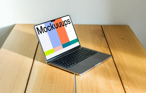 MacBook Pro mockup with pure white background