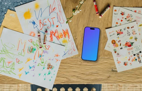 Mother’s day theme with iPhone mockup