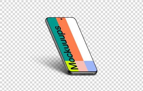 Samsung Galaxy S21 Mockup (Isometric Left)