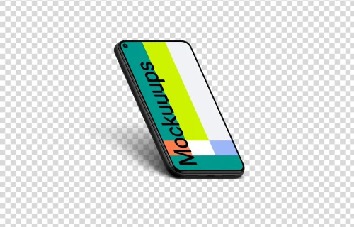 Google Pixel 5 Mockup (Isometric Left)