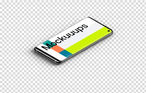 Samsung Galaxy S10 Mockup Isometric (Right)