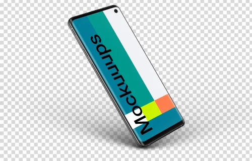 Samsung Galaxy S10 Mockup Perspective Stand (Left)
