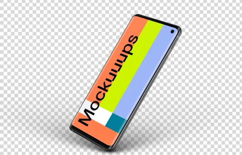 Samsung Galaxy S10 Mockup Perspective Stand (Right)