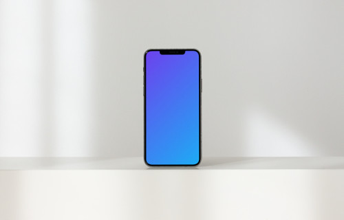 Simple iPhone mockup on a white background